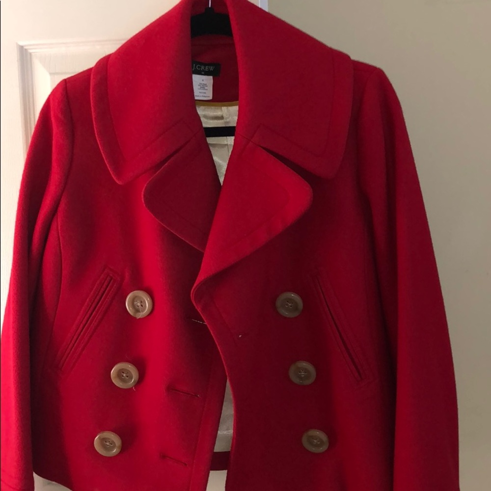 Red J Crew jacket